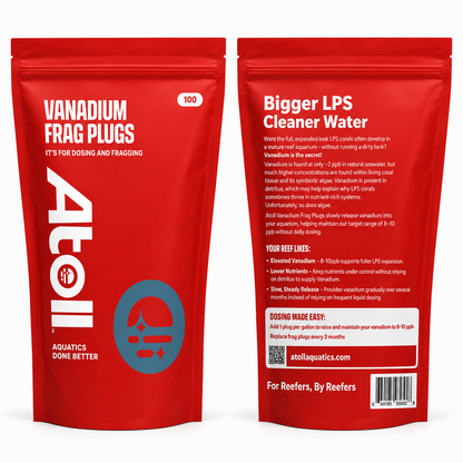 Atoll Vanadium Frag Plugs for Reef Aquariums